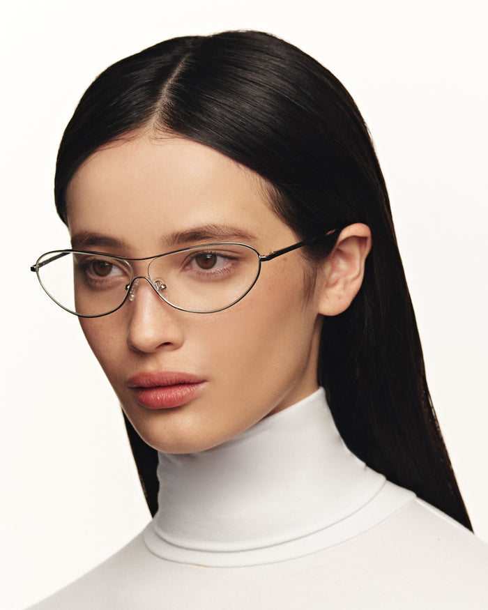 Silver::men Nova Eyeglasses pilot silver metal mobile full image