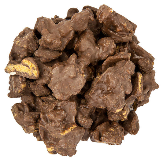 OMG's Dark Chocolate Almond and Toffee Graham Cluster Candy - 11 LB