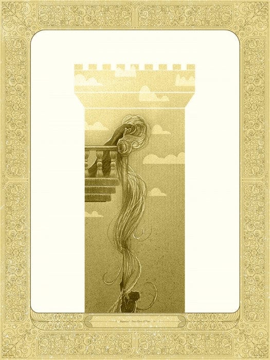 Once Upon A Time Rapunzel   Variant Kevin Tong poster