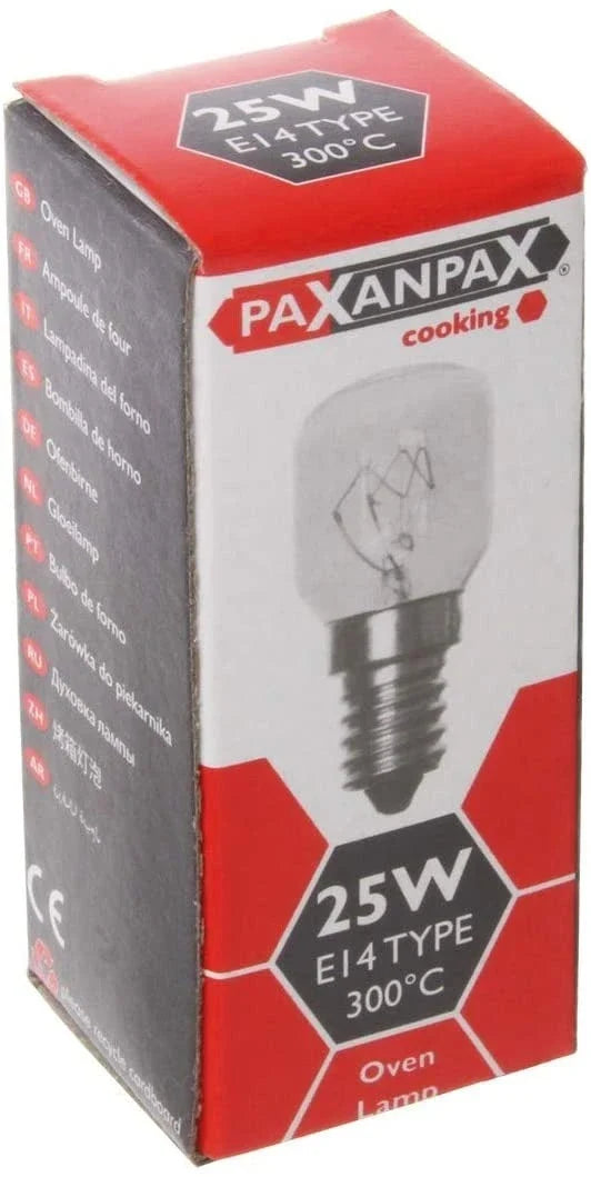 OVEN Light Lamp Bulb 25W E14 Small Screw Cap 300c