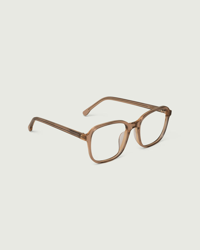 Ceylon::Paige Eyeglasses square brown plant-based plastic front diagonal