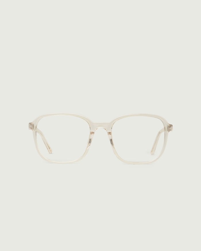 Jellyfish::Paige Eyeglasses square clear plant-based plastic front