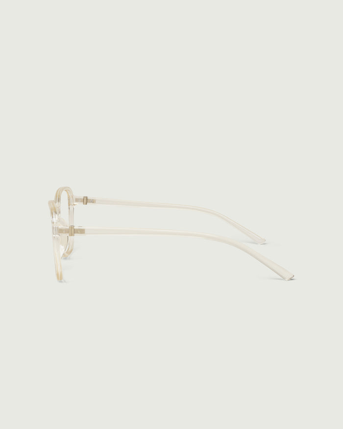 Jellyfish::Paige Eyeglasses square clear plant-based plastic side