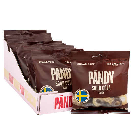 Pandy Sour Cola Sugar Free Swedish Gummy Candy Peg Bag - 14 Count