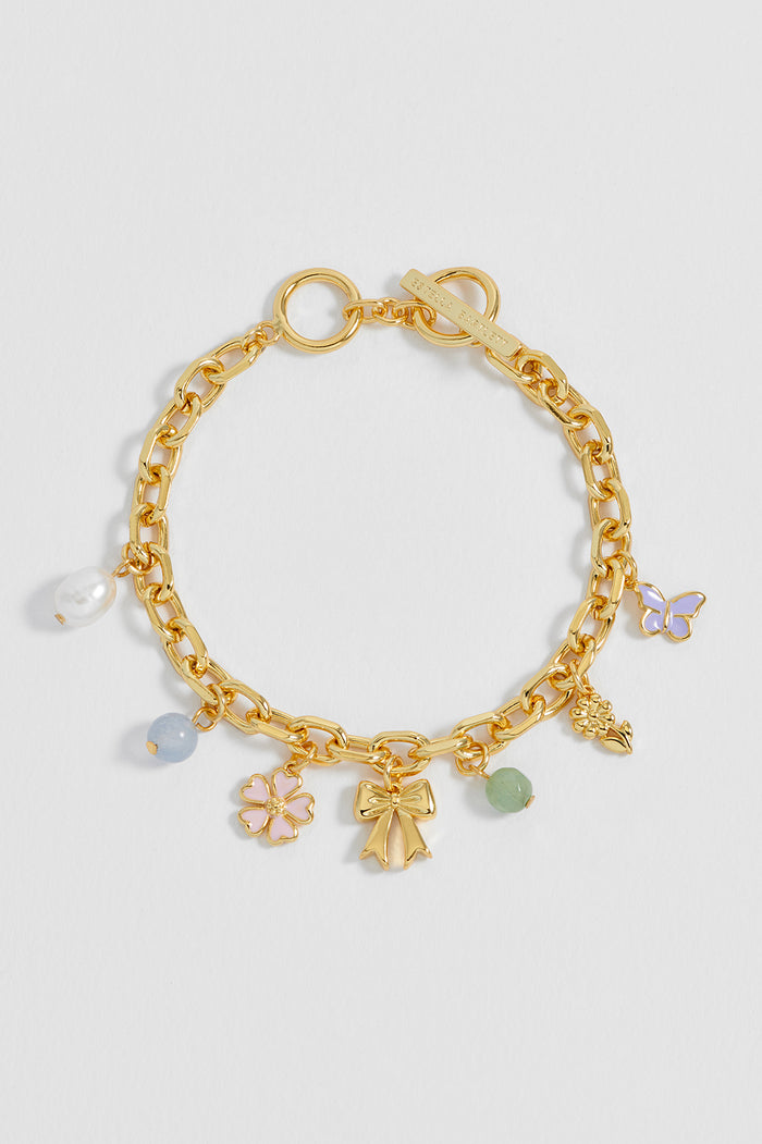 Pastel Charm T-Bar Bracelet