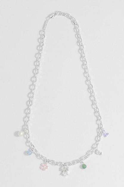 Pastel Charm T-Bar Necklace