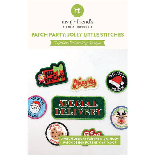 Patch Party: Jolly Little Stitches (Downloadable Machine Embroidery Pattern)
