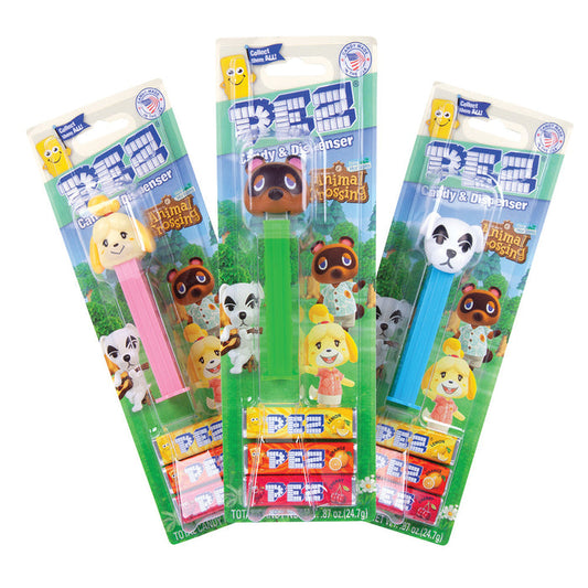 PEZ Animal Crossing Assorted Candy Dispensers Blister Pack - 12 Count