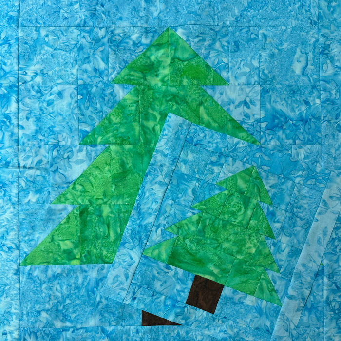 Pine Tree Block in 2 sizes 9 inch and 18 inch - PDF Pattern