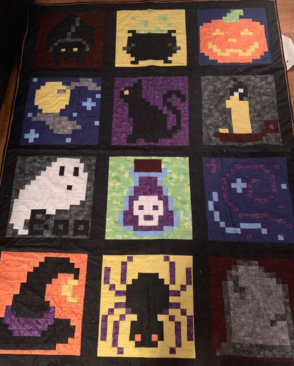 Pixelated Halloween Quilt a Long Book - Physical for stores only