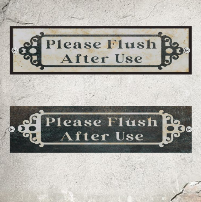 Please Flush Bathroom Sign Rustic Decor - Wainfleet Trading Post
