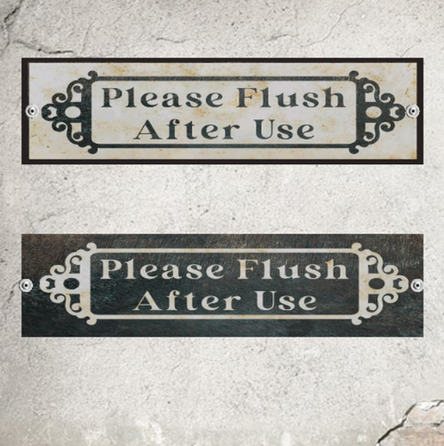 Please Flush Bathroom Sign Rustic Decor - Wainfleet Trading Post