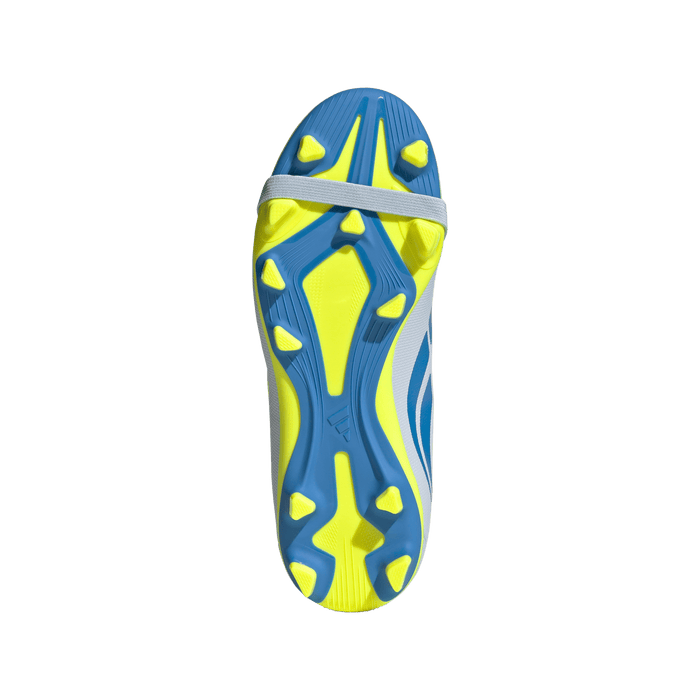 adidas Predator Club Fold-Over Tongue Elastic Laces FG/MG Soccer Cleats | Crystal Sky / Ray Blue / Team Solar Yellow | Kid's