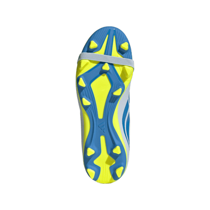 adidas Predator Club Fold-Over Tongue Elastic Laces FG/MG Soccer Cleats | Crystal Sky / Ray Blue / Team Solar Yellow | Kid's