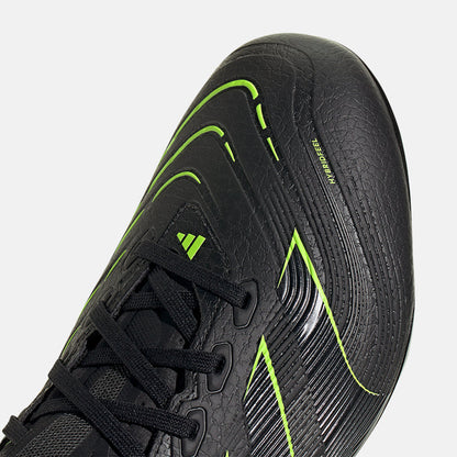 Up close, front view of the Adidas Predator League FG/M Soccer Cleats.