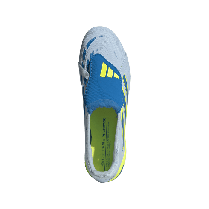 adidas Predator League Fold-Over Tongue FG Soccer Cleats | Crystal Sky / Ray Blue / Team Solar Yellow | Men's