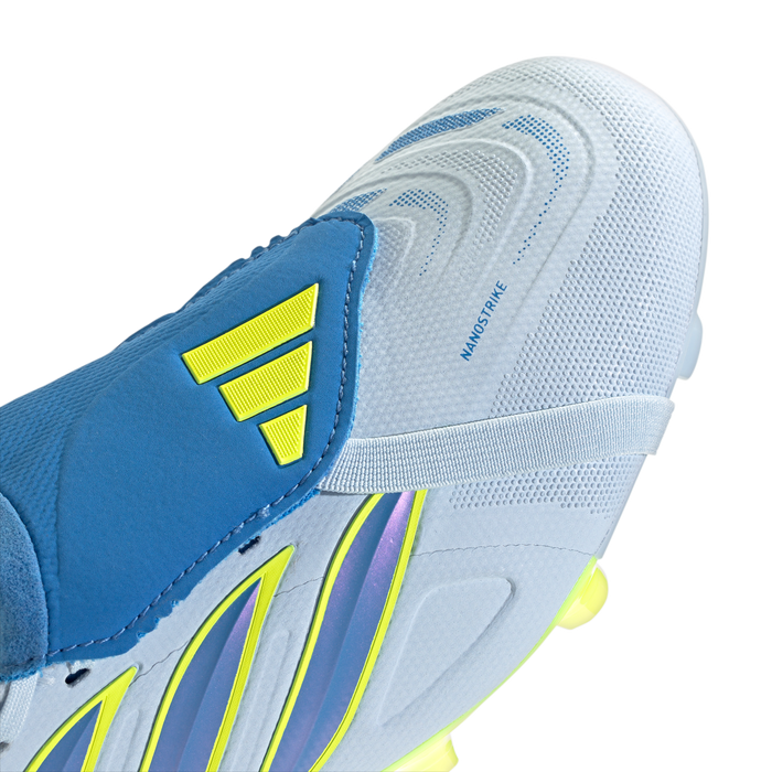 adidas Predator League Fold-Over Tongue FG Soccer Cleats | Crystal Sky / Ray Blue / Team Solar Yellow | Men's
