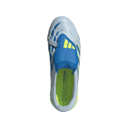 adidas Predator League Fold-Over Tongue FG/MG Soccer Cleats | Crystal Sky / Ray Blue / Team Solar Yellow | Kid's