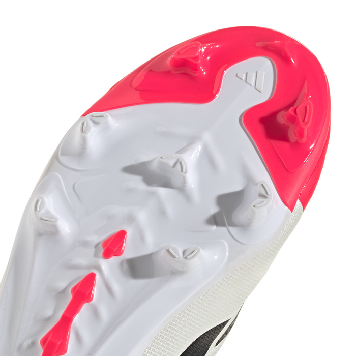 adidas PREDATOR LEAGUE Laceless Firm Ground Soccer Cleats | Lucid Red / Core Black / Cloud White | Kids