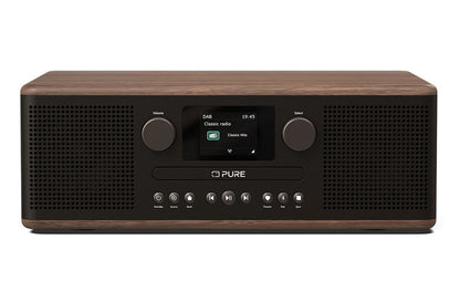 Pure Classic C-D6 DAB+ FM Radio with Bluetooth CD Player Coffee Black Black