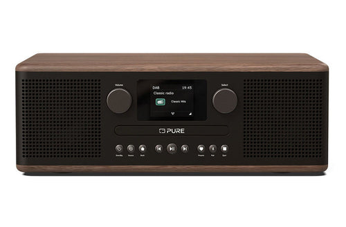 Pure Classic C-D6 DAB+ FM Radio with Bluetooth CD Player Coffee Black Black