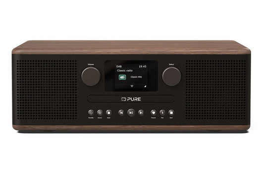 Pure Classic C-D6 DAB+ FM Radio with Bluetooth CD Player Coffee Black Black