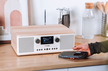 Pure Classic C-D6 DAB+ FM Radio with Bluetooth CD Player Cotton White White