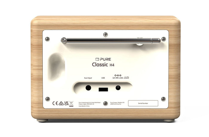 Pure Classic H4 DAB+ FM Portable Digital Radio with Bluetooth Cotton White White