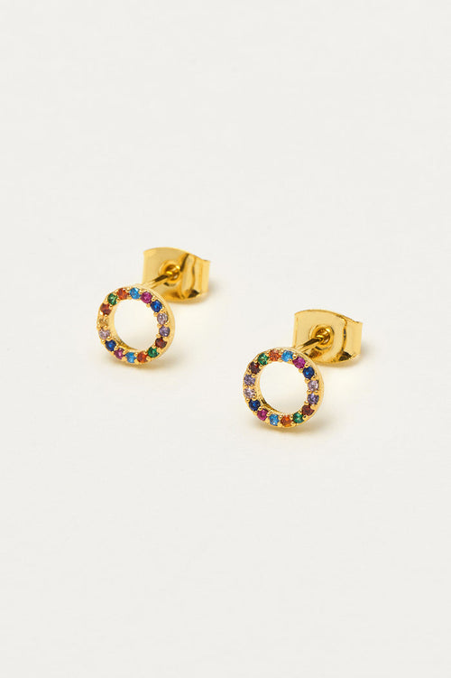 Rainbow Circle Earrings
