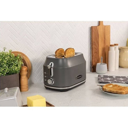 Rangemaster Classic 2 Slice Grey Toaster | RMCL2S201GY Rangemaster Toaster Euronics Ireland