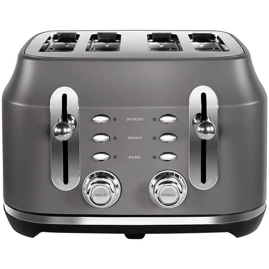 Rangemaster Classic 4 Slice Grey Toaster | RMCL4S201GY Rangemaster Toaster Euronics Ireland