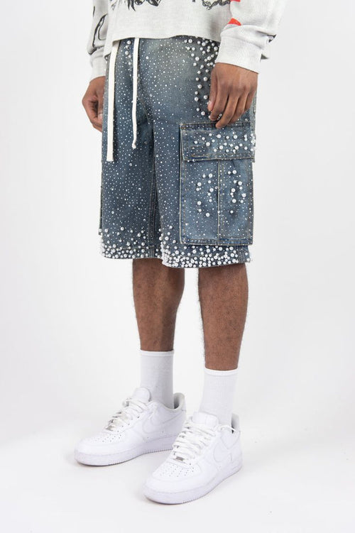 Rebel Pearl Shorts Blue