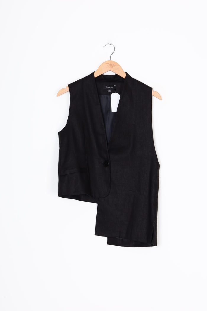Repertoire Womens Black Vest Size 10