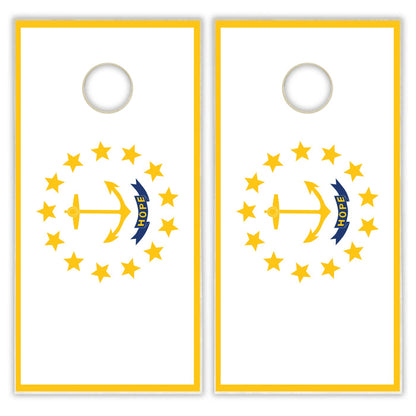 Rhode Island State Flag Cornhole Set
