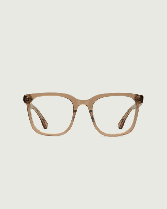 Ceylon::River Eyeglasses square brown plant-based plastic front