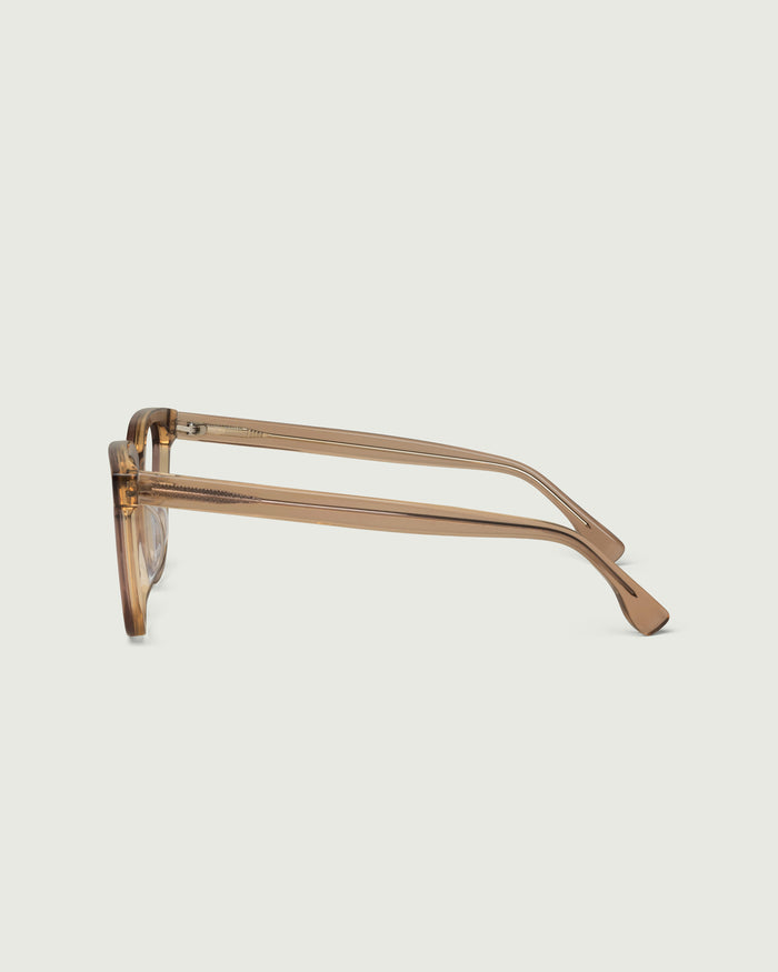 Ceylon::River Eyeglasses square brown plant-based plastic side