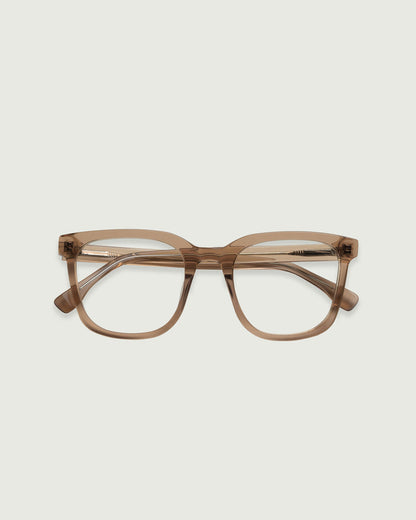 Ceylon::River Eyeglasses square brown plant-based plastic top