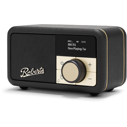 Roberts Revival Petite 2 DAB DAB+ Bluetooth Rechargeable Digital Radio Black Black