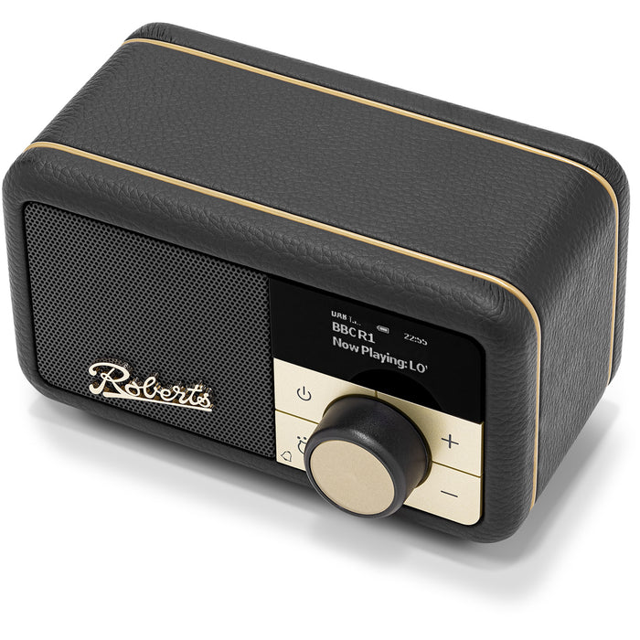 Roberts Revival Petite 2 DAB DAB+ Bluetooth Rechargeable Digital Radio Black Black