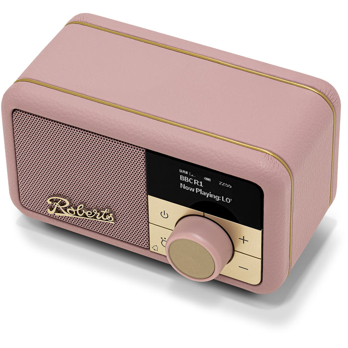Roberts Revival Petite 2 DAB DAB+ Bluetooth Rechargeable Digital Radio Dusky Pink Dusky Pink