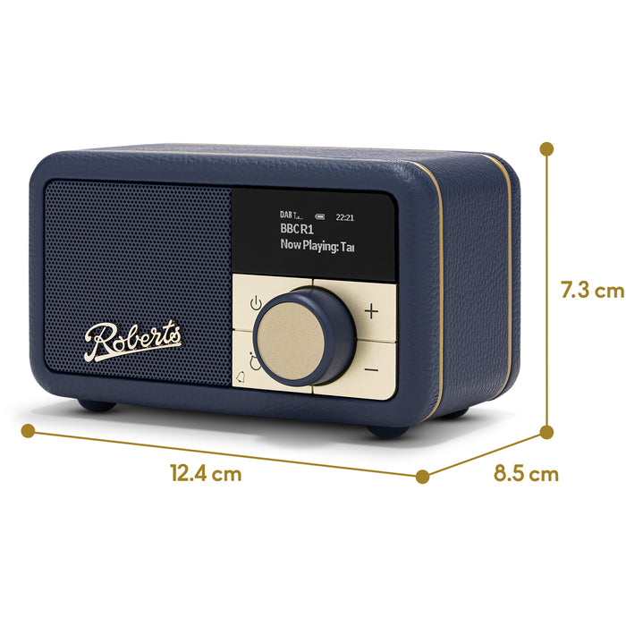 Roberts Revival Petite 2 DAB DAB+ Bluetooth Rechargeable Digital Radio Midnight Blue Midnight Blue