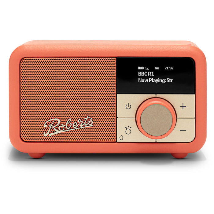 Roberts Revival Petite 2 DAB DAB+ Bluetooth Rechargeable Digital Radio Pop Orange Pop Orange