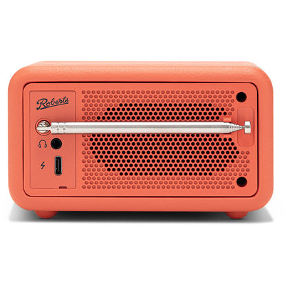 Roberts Revival Petite 2 DAB DAB+ Bluetooth Rechargeable Digital Radio Pop Orange Pop Orange