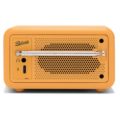 Roberts Revival Petite 2 DAB DAB+ Bluetooth Rechargeable Digital Radio Sunburst Yellow Sunburst Yellow