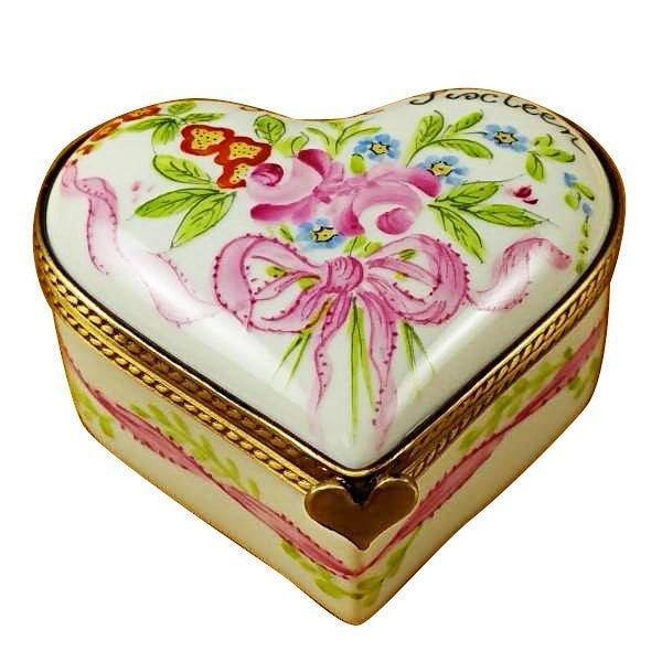 Sweet Sixteen Heart Porcelain Limoges birthday heart French Trinket Box