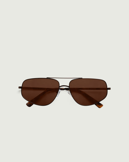 Bronze Polarized::Rome Sunglasses pilot brown  metal top