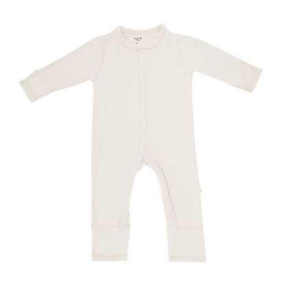 Flat lay on Kyte Baby Romper in Oat