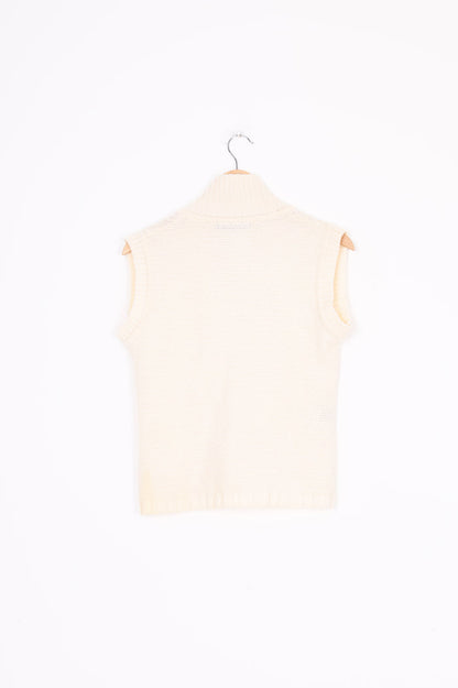 Sabatini (NZ made) Womens Cream Vest Size L