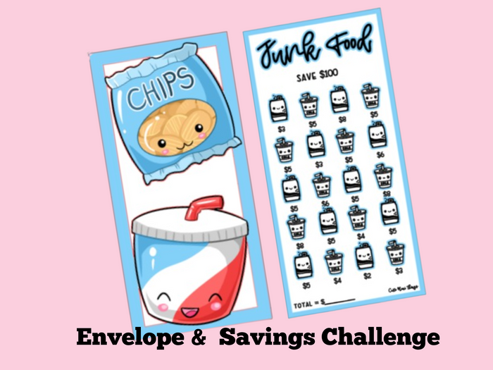 Savings Insert & Envelope Bundle | Food | Junk Food Set