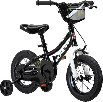Schwinn Koen And Elm BMX Style Toddler And Kids Bike For Girls And Boys 12in Black